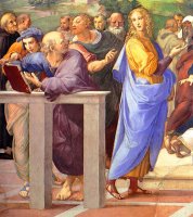 Disputation of The Holy Sacrament (la Disputa) [detail 10a] by Raphael